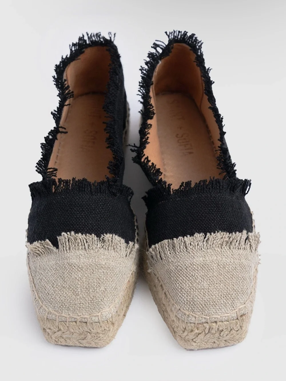 NIB SAINT + SOFIA Ivy Frayed Espadrilles